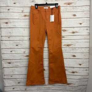 Zenana Orange Flare Bell Bottom Pants NWT